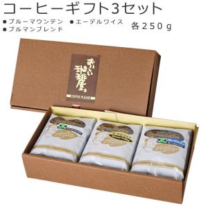 コーヒー ギフト コーヒーギフトセット コーヒーセット コーヒー豆 中挽き 粗挽き 細挽き 珈琲 [ エーデルワイス ブルマンブレンド ブルーマウンテン ] 3種 各25