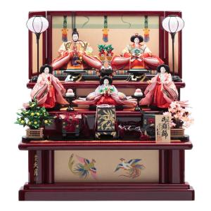 ワダエミ監修 木製三段 親王官女飾り 73HR-G14の商品画像