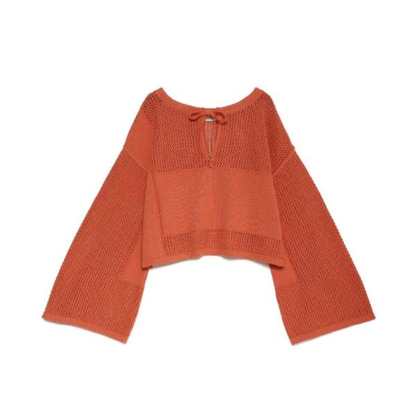 Seagreen . SEE THROUGH MOSS STITCH KNIT TOPS . LSE...