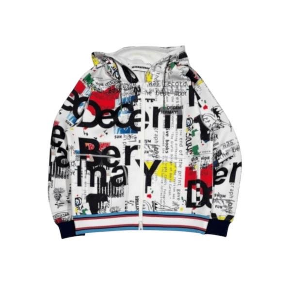 DECEMBERMAY / 4-512-1208 / Graffiti hoodie/ WHITE ...