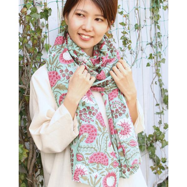 shanti / デインティ・ブロックプリント / ストール [メール便対象品]