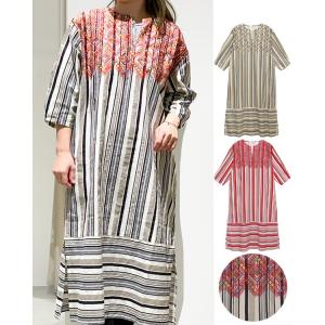 shanti / チュニックドレス ウィピールストライプ