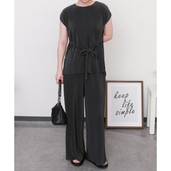 リベルモア|クリスタルプリーツセットアップ プルオーバー＋パンツ|libelle more