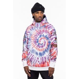 Bonded Fleece Pullover Hoody-GRATEFUL DEAD TIE DYE...