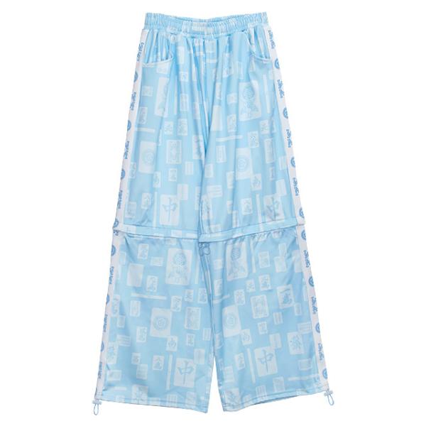 LISTEN FLAVOR　リッスンフレーバー　サイバー麻雀2WAYジャージパンツ【L.BLUE】