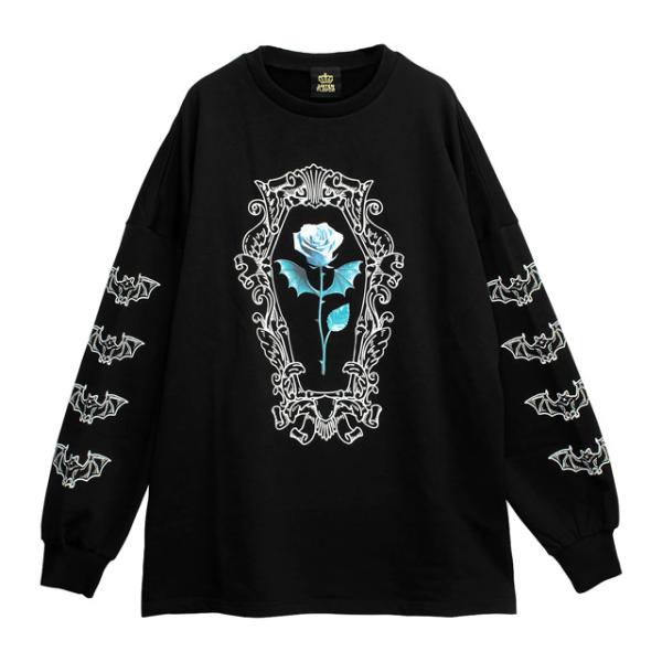 LISTEN FLAVOR　リッスンフレーバー　青薔薇の棺 スウェットトレーナー【BLACK】