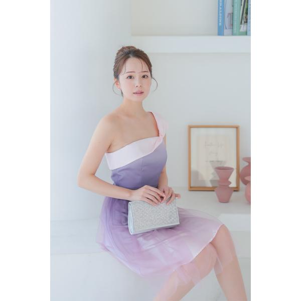 アシンメトリーグラデーションミニドレス CP9897PPR