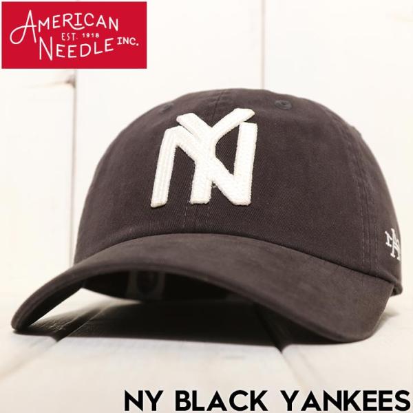 ストラップキャップ 帽子 AMERICAN NEEDLE アメリカンニードル NY BLACK YA...