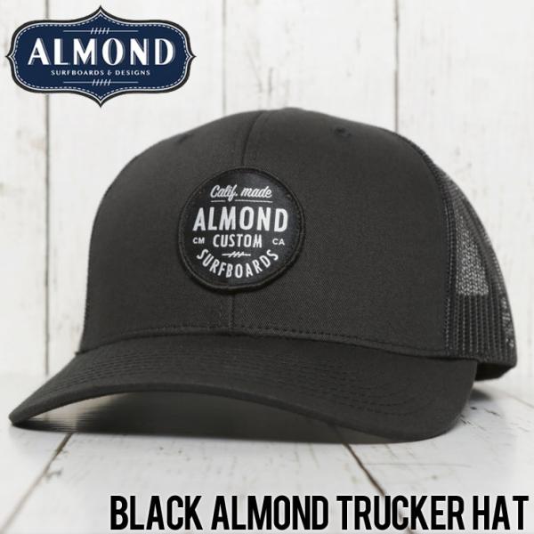 ALMOND アーモンド BLACK ALMOND TRUCKER HAT メッシュキャップ