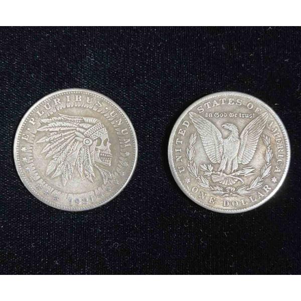 【デザインコイン】インディアン・スカルコイン（ワンダラー）