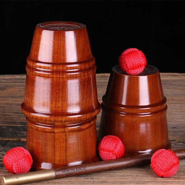 【高級】木製カップ＆ボール/Cups and Balls (Wooden)  by North ma...