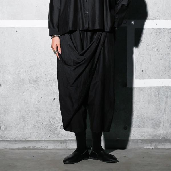 コットンシルクレイヤーパンツ