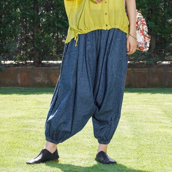 クラッシュデニム サルエルパンツ