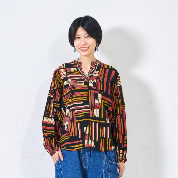 コットンラインプリントプルオーバー【メール便可】