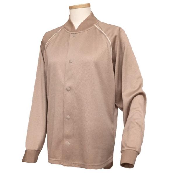 【快適ルームウェア】 ラグランパイピングジャケット：ベージュ
