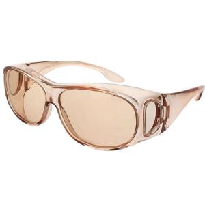 【メガネの上からかけられる保護メガネ】 メオガードオングラス ライトブラウン