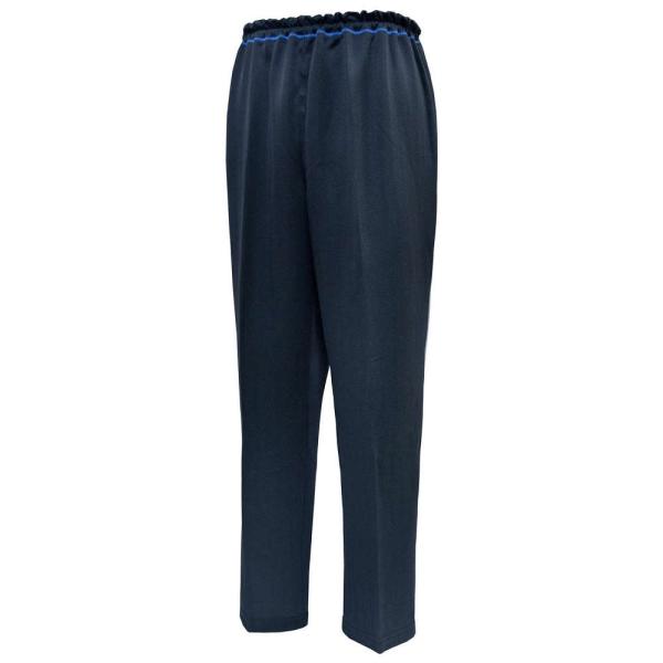 【入院】【診察】【介護】 ヘリンボンストレートパンツ：ネイビー