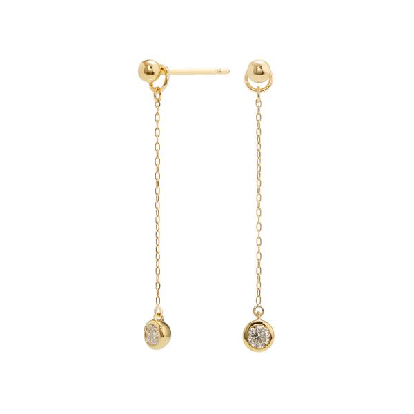 フクリン ダイヤモンド チャームピアス /c0244da