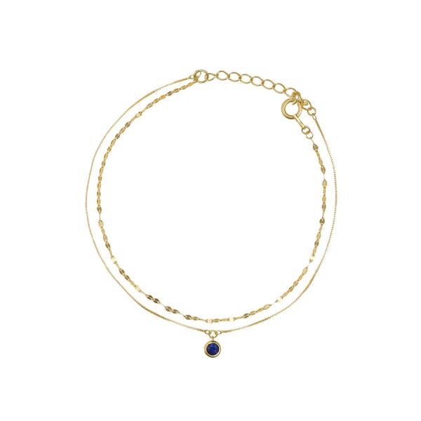 2連 サファイア ブレスレット /b0603sa