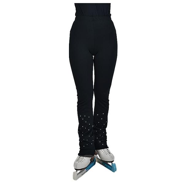 フレアパンツ　膝下ストーン