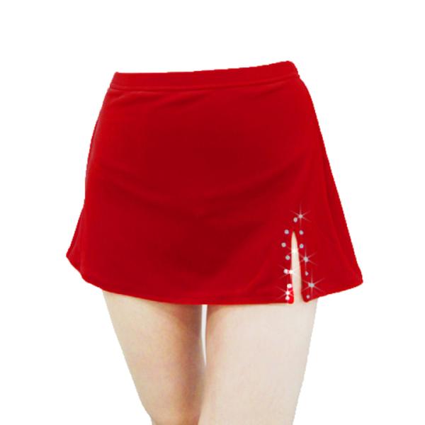 【セール】前スリットスカートレッド