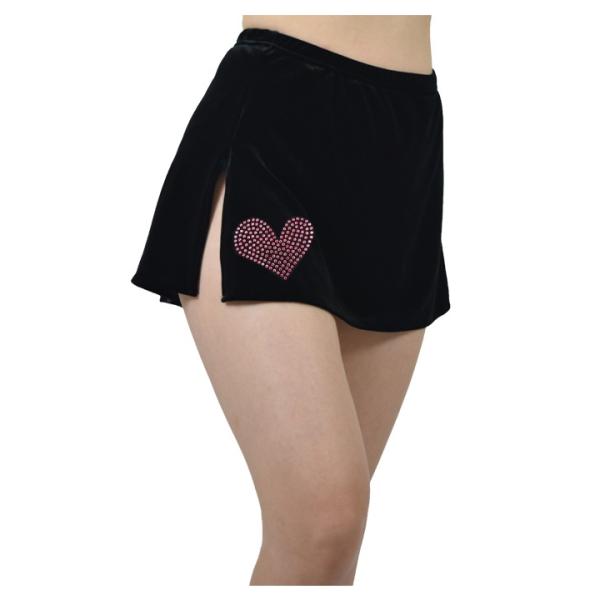 ハートインブラックベロアスカート