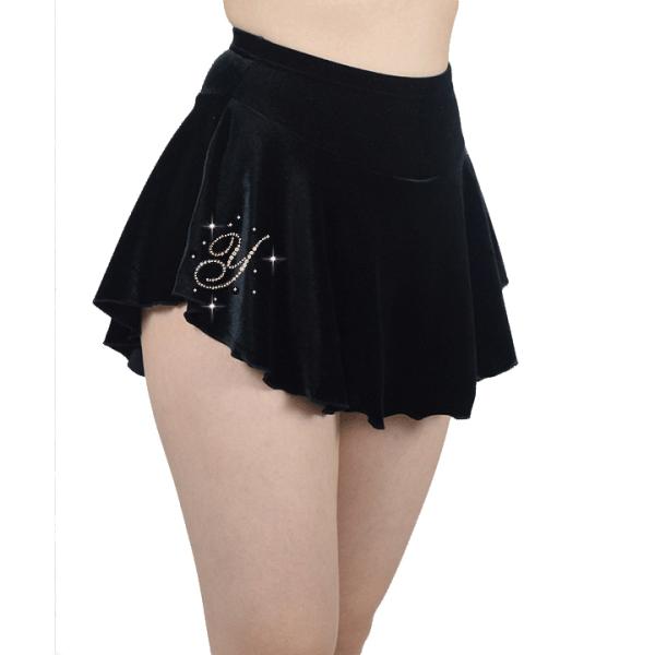 真っ黒のベロアフレアスカート