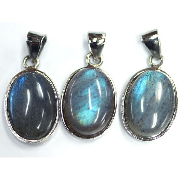 神秘的な光を放つラブラドレッセンス★silver925製/1粒売り/天然石ペンダントトップ/ラブラド...