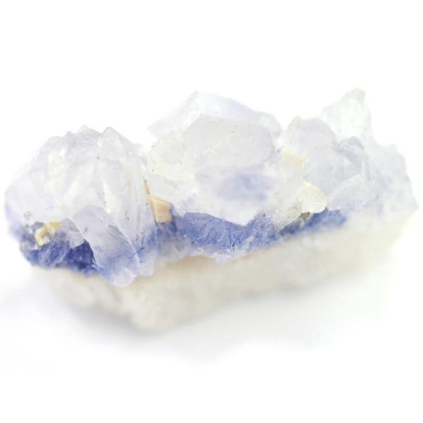 【USAツーソンミネラルショー商品】超プレミア！水晶に浮かぶ深いブルー★流通量極少アイテム★クラスタ...