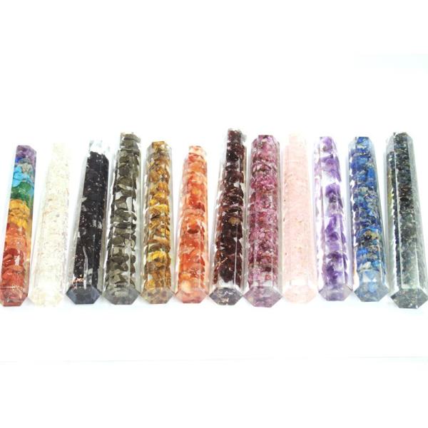 神秘の力★占い・ヒーリング・開運・風水★インテリアにも★5月誕生石★マジックワンド型ポイントオルゴナ...