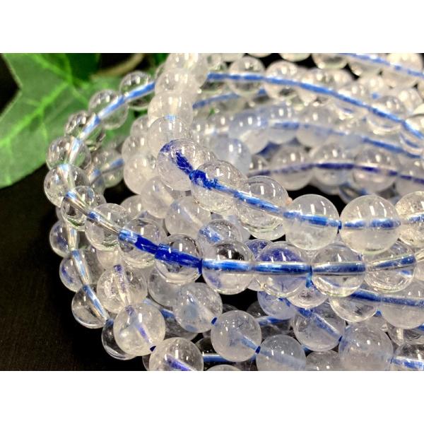 超プレミアストーン！水晶に浮かぶブルー★ブラジル/バイーア州産★天然石ブレスレット/デュモルチェライ...