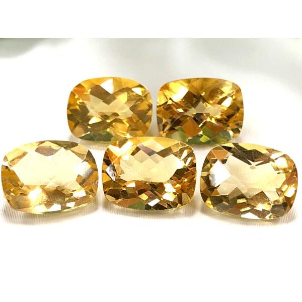 希少！高品質★透明度◎★美しい輝き★宝石ルース/シトリン（黄水晶/Citrine）/スクエアカット/...