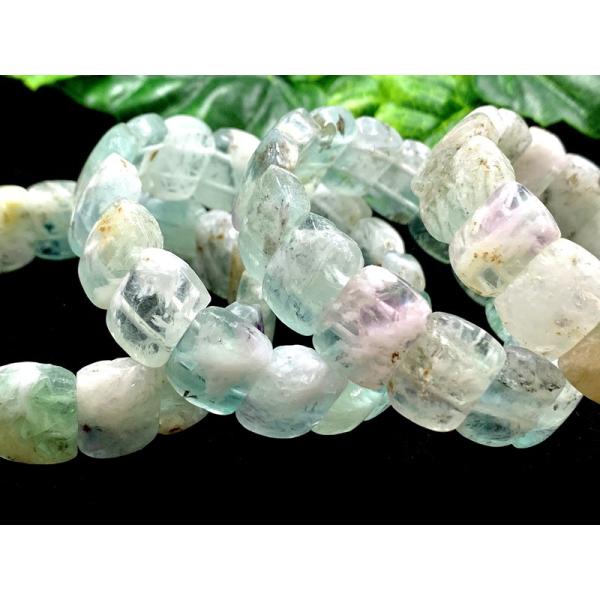 繊細な天使の羽！★天然石ブレスレット/エンジェルフェザーフローライト（Fluorite、石花蛍石）/...