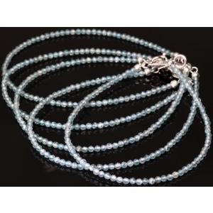 天然ブルージルコン ブレスレット カンボジア産 約5mm Blue Zircon 