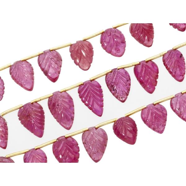 【宝石質】高品質インドビーズ★美しい発色とカット★天然石ビーズ/ルビー（紅玉/Ruby/コランダム）...