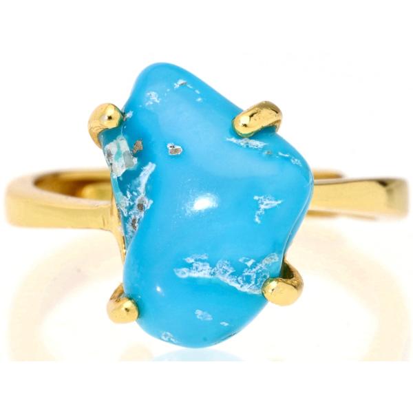 限定入荷★ターコイズの頂点！希少石★美発色★高品質★sv925製！刻印あり★天然石リング/USAスリ...