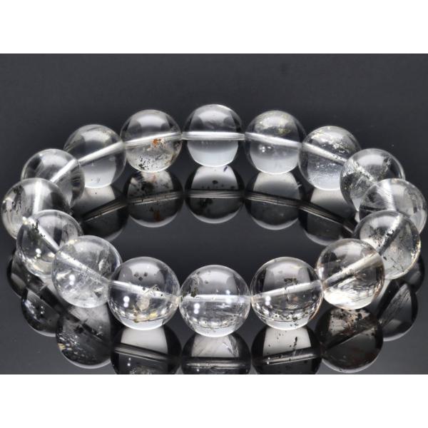 超希少！★メタリック光沢★ペルー産★天然石ブレスレット/パイライトインクォーツ(黄鉄鉱/Pyrite...