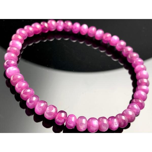 【1点もの】宝石の女王ルビー★濃厚発色！★天然石ブレスレット/スタールビー(ruby・鋼玉・紅玉)/...