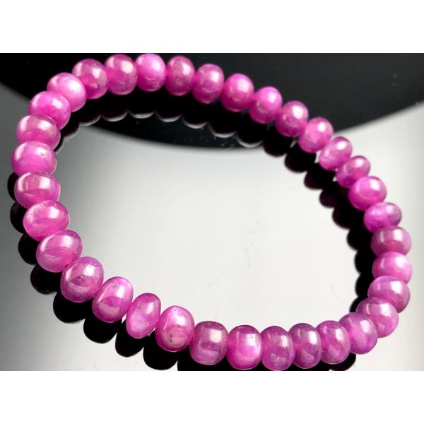 【1点もの】宝石の女王ルビー★濃厚発色！★天然石ブレスレット/スタールビー(ruby・鋼玉・紅玉)/...