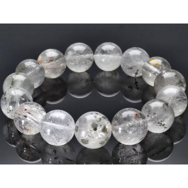 超希少！★メタリック光沢★ペルー産★天然石ブレスレット/パイライトインクォーツ(黄鉄鉱/Pyrite...