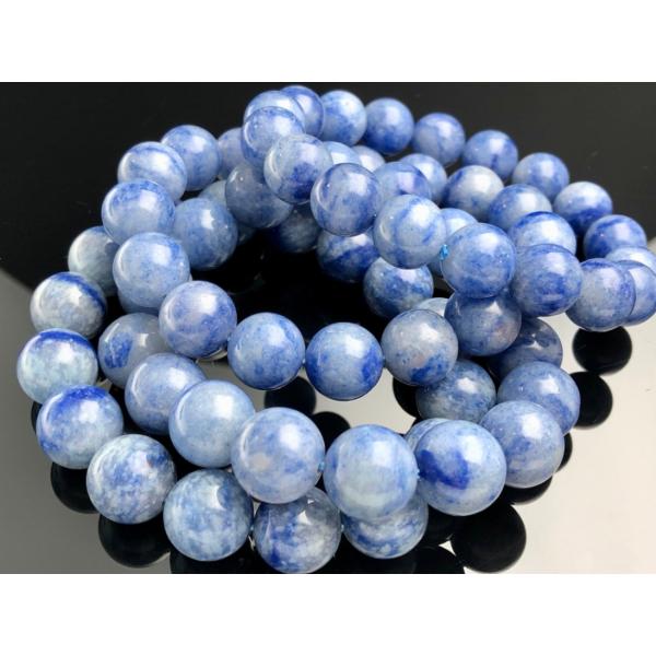 マダガスカル産★天然石ブレスレット/ゼブラブルーアベンチュリン（砂金水晶/砂金石英/Aventuri...