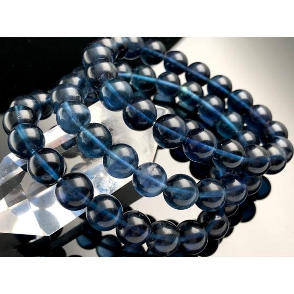 メキシコ産★天然石ブレスレット/ディープブルーフローライト（fluorite,蛍石）/ラウンド/約9...