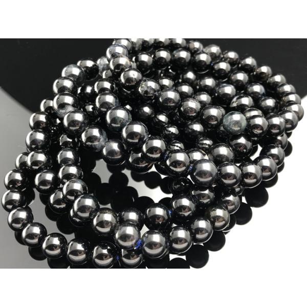 ブラジル産★天然石ブレスレット/ブラックアクアマリン（aquamarine/beryl/藍柱石）/ラ...