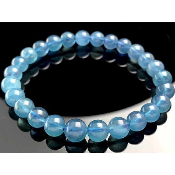 【1点物】ブラジル産★天然石ブレスレット/サンタマリアアクアマリン（aquamarine/beryl...