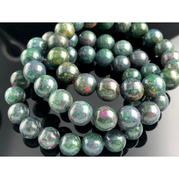 タンザニア産★天然石ブレスレット/ルビーインカイヤナイト(Ruby/鋼玉/紅玉/kyanite/藍晶...