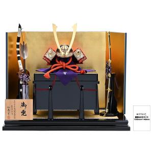 一冑作 二分の一 四方白長鍬兜飾りセットの商品画像