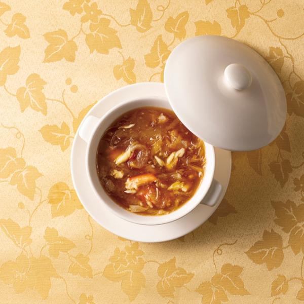 レトルト　高級 銀座 三笠会館 「秦淮春」 揚州名菜シリーズ タラバ蟹 入り フカヒレ のスープ