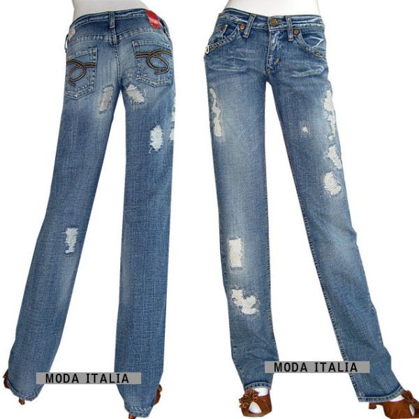 在庫一掃セール イタリア・インポートデニム Take Two Kimberly L クラッシュストレ...