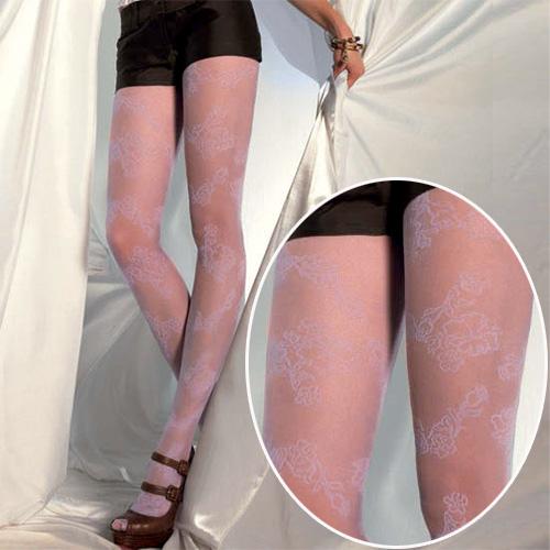 柄ストッキング LEVANTE E323 花柄ストッキング