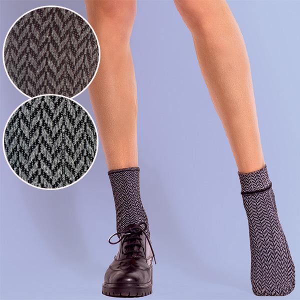 イタリア インポート ブランド 柄ソックス BC DONNA HOLLY ヘリンボーンツイード柄ソッ...